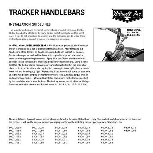 Biltwell 22 mm Tracker-stuur