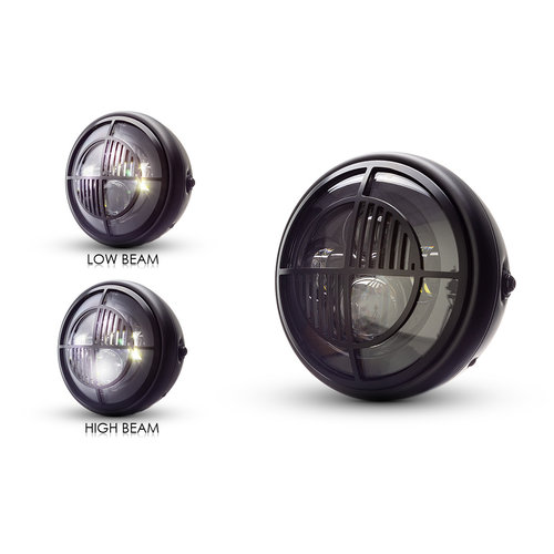 7 "Matte Black Multi Projektor LED Scheinwerfer +  Beemer Cover