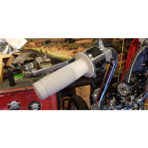 Biltwell Poignees Renegade blanches 1" TPV