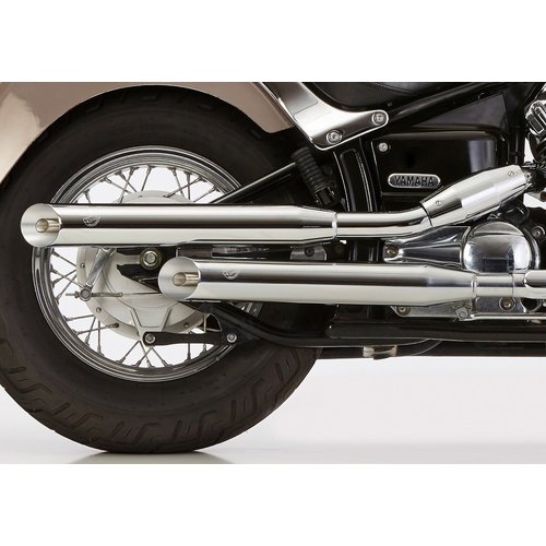 Falcon Slash Cut Uitlaatsysteem Chrome Yamaha XV 750 - 1000 - 1100 V EG-BE