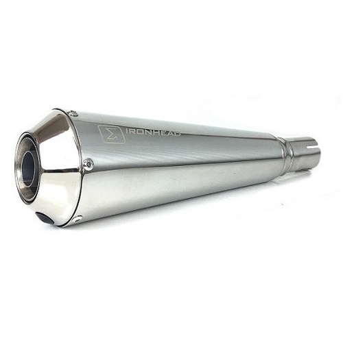 Ixil Ironhead Silencer Brushed Stainless Steel, E-marked