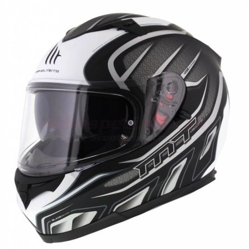 MT Helmets Klinge SV Alpha Matt Schwarz / Grau / Weiß