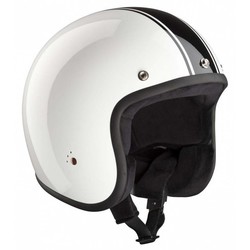 Casque Jet classique - Noir & blanc