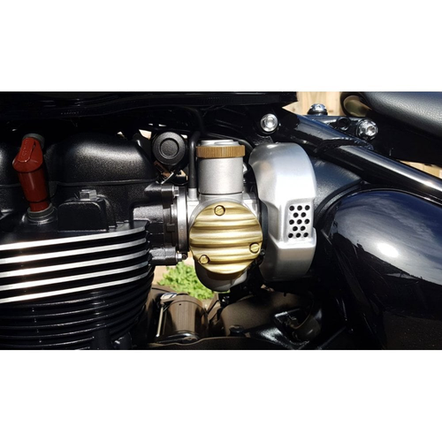 Motone TPS Carb/Throttle body covers ribbed (selecteer kleur)