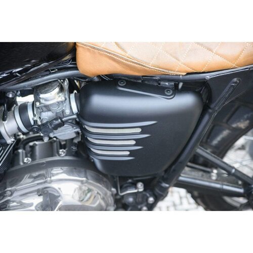 Motone Ribbed Side Panels - Matte Black - SET