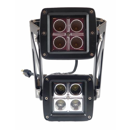 Double stacked Square Streetfighter LED headlight set