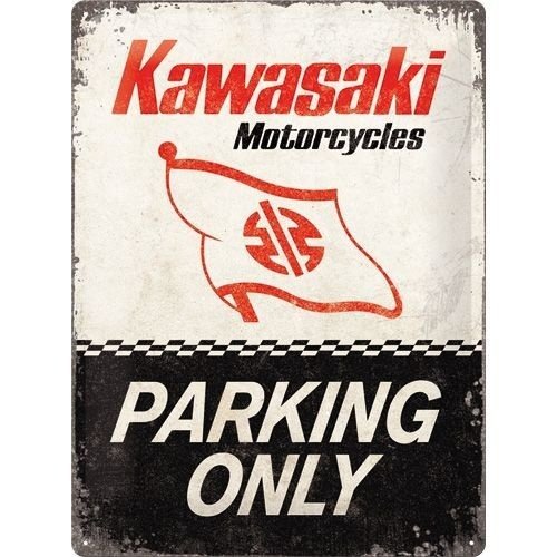 KAWASAKI PARKING 40X30 Plaque en étain