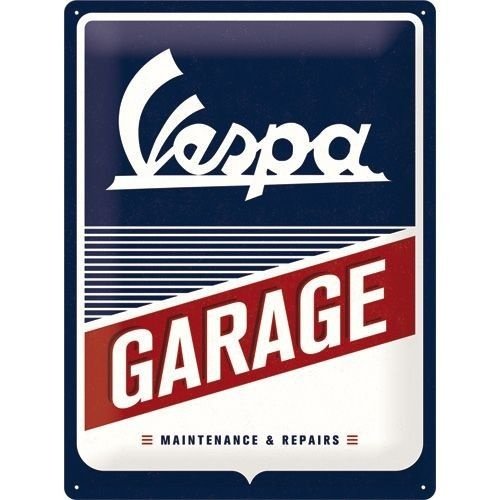 Vespa Garage 40X30 Plaque en étain