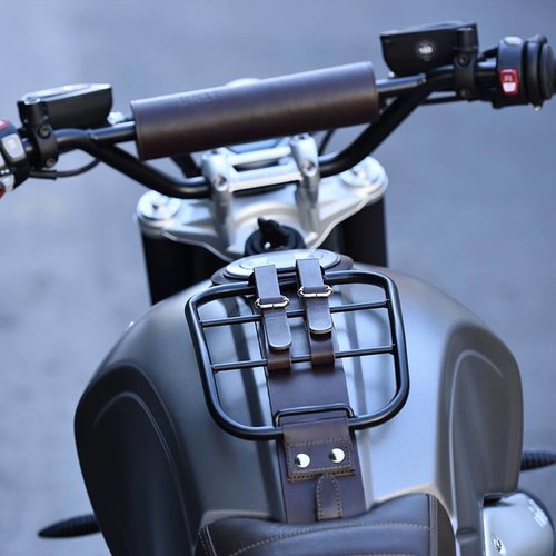 UNIT Garage TANK LUGGAGE RACK WITH TANK BELT BROWN