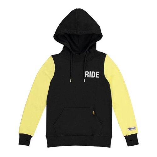 Roeg Pull à capuche noir et jaune