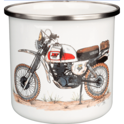 Koffiemok emaille XT Dakar Rood