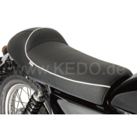 SR400/500/T Doppelsitz 'Classic Racer' Schwarz mit weißem Paspel