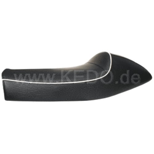 kedo SR400/500/T Selle double 'Classic Racer' noire avec passepoil blanc
