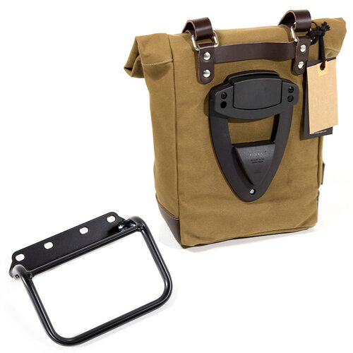 UNIT Garage WAXED SUEDE SIDE PANNIER + SUBFRAME Bmw R80 G/S