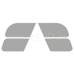 SR400/500  Side cover sticker set Silver