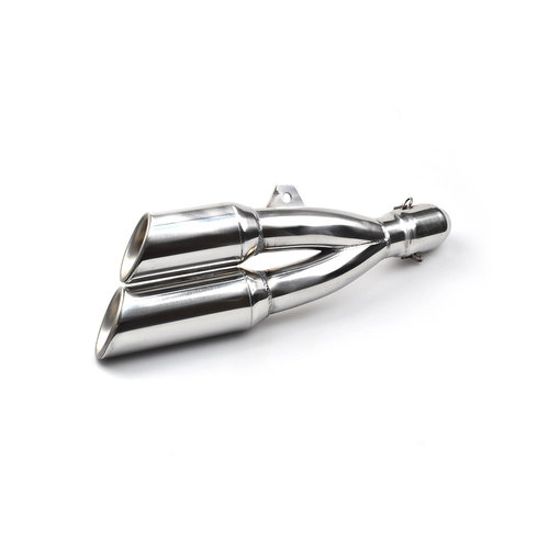 Twin Muffler Stainless Steel 51mm