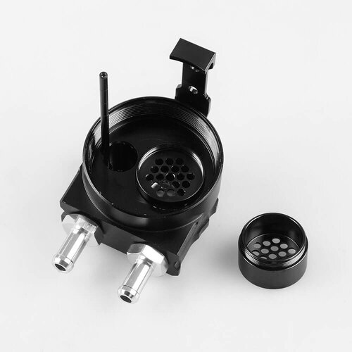 2-Port Aluminium Oil Catch Tank with breather