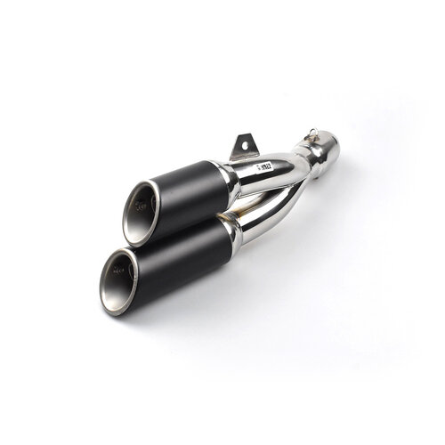 Twin 2-1 Zwart Chrome 51mm
