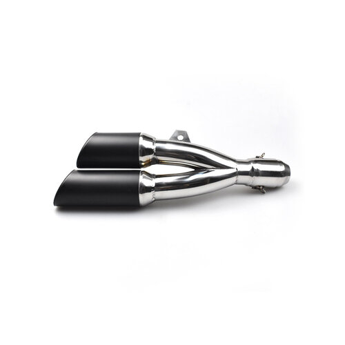 Twin 2-1 Zwart Chrome 51mm