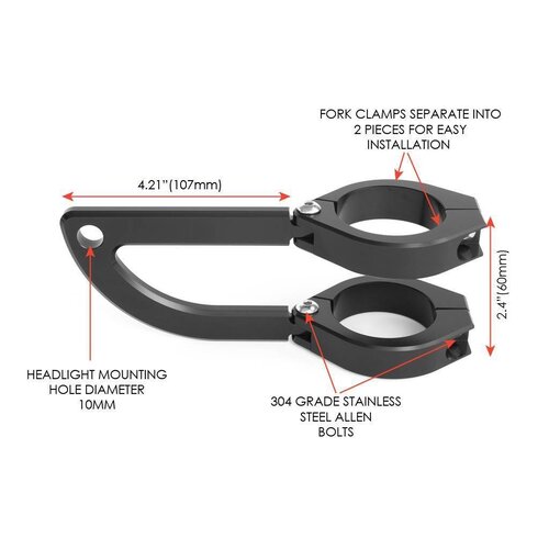 High End Headlight Brackets "Rogue"