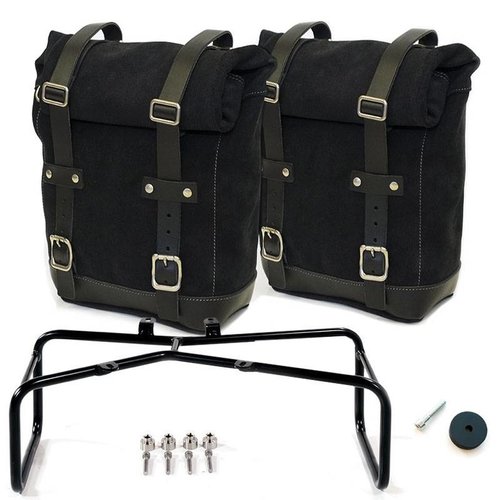 UNIT Garage TWO WAXED SUEDE SIDE PANNIERS + DOUBLE SUBFRAME R NINET