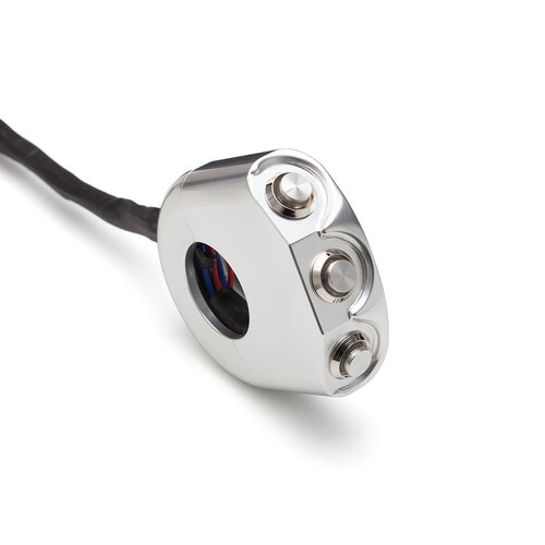 Interrupteur 3 boutons Aluminium / Noir