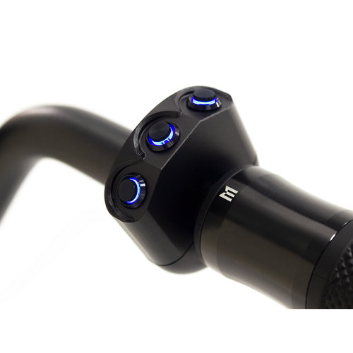 3 Button Switch Aluminium / Black