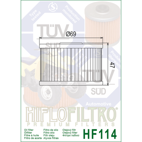 Hiflo Filtre à huile HF114