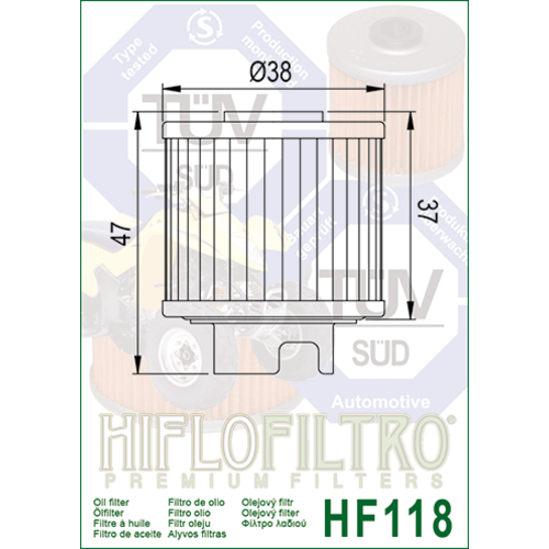 Hiflo Filtre à huile HF118