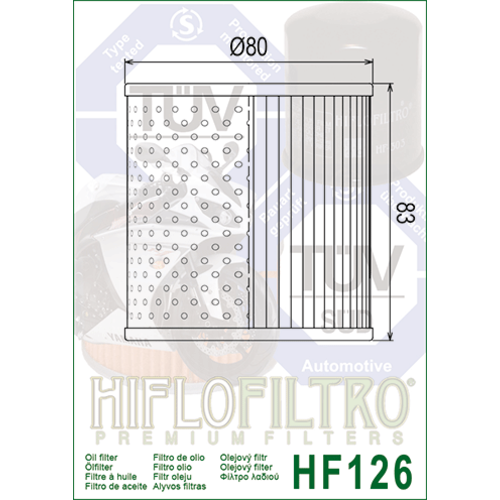 Hiflo Filtre à huile HF126