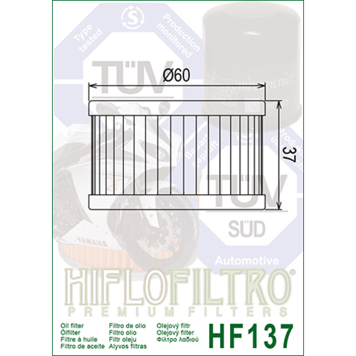 Hiflo Filtre à huile HF137