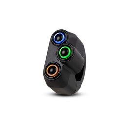 REBEL SWITCH 3-Tasten-LED - Schwarz 1"