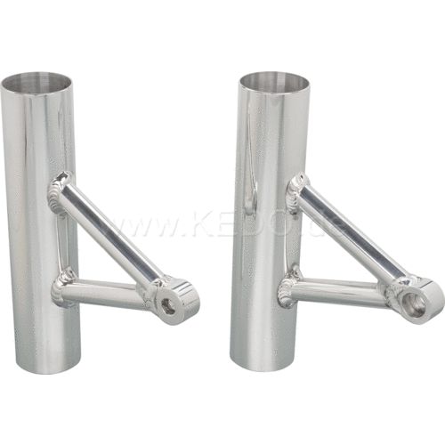 kedo Aluminium koplampbeugels (1 Paar), Wrenchmonkees/GibbonSlap-stijl - gepolijst