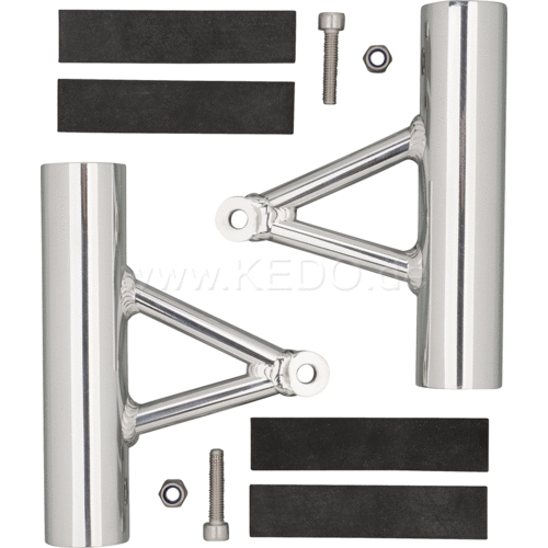 kedo Aluminium-Scheinwerferhalterungen (1 Paar), Wrenchmonkees/GibbonSlap-Stil – Poliert