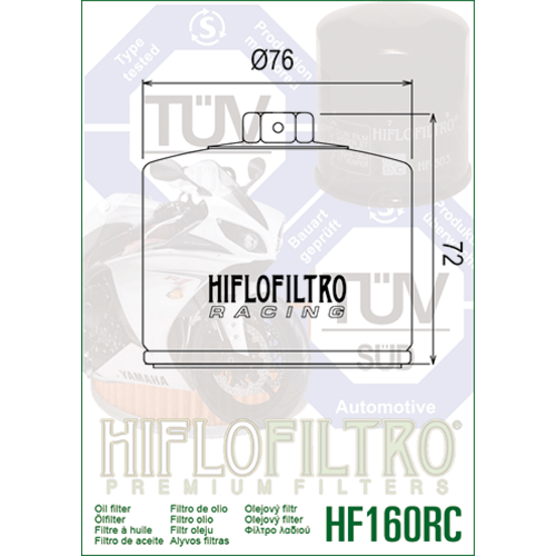 Hiflo Oliefilter HF160RC