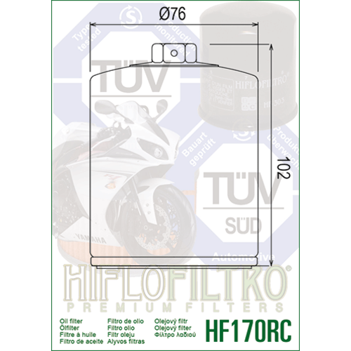 Hiflo Filtre à huile HF170BRC