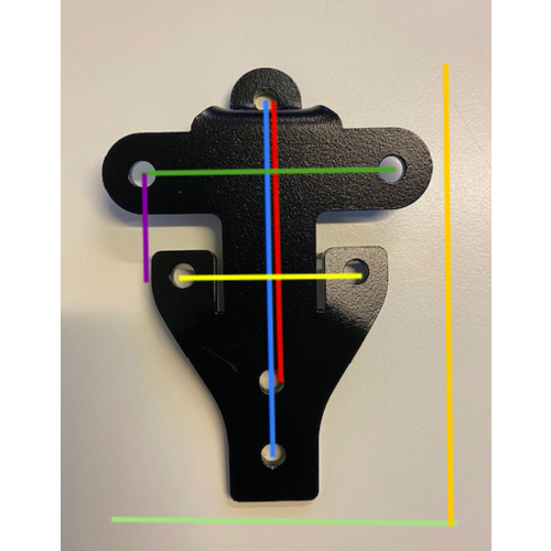 kedo Support de plaque d'immatriculation court