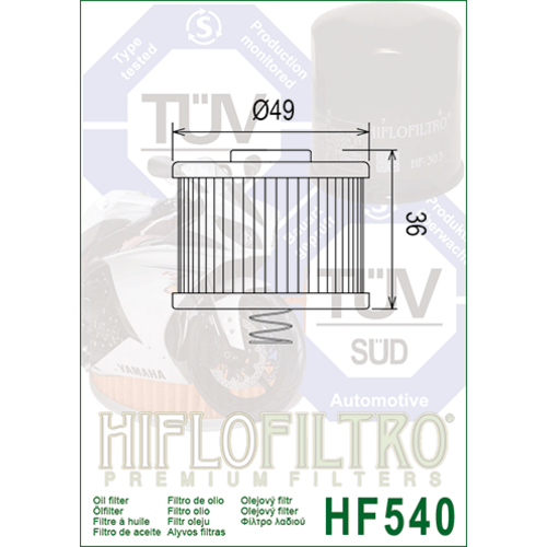 Hiflo Oliefilter HF540