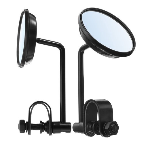 Set (2 pcs) Universal Round Mirrors - Black