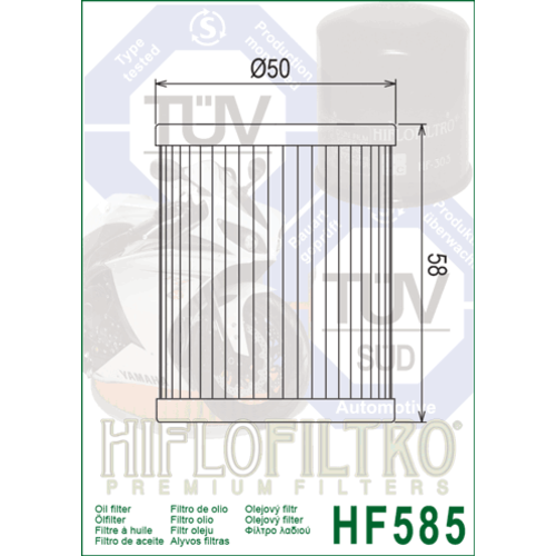 Hiflo Filtre à huile HF585