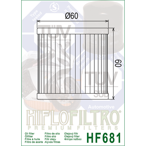 Hiflo Olie filter Model HF681