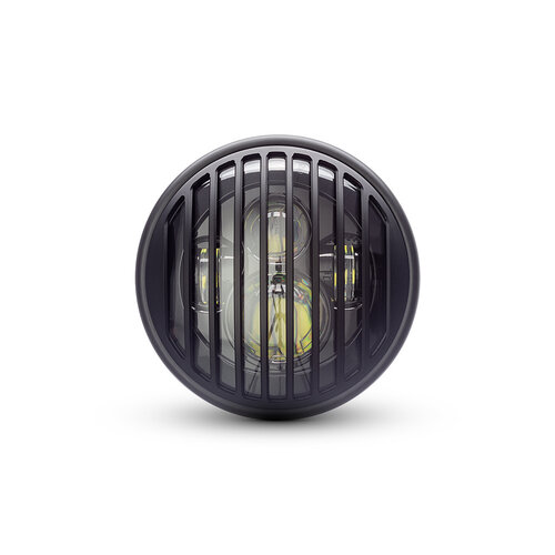 7 " Matte Black Multi Projector LED Headlight + Vent Cover