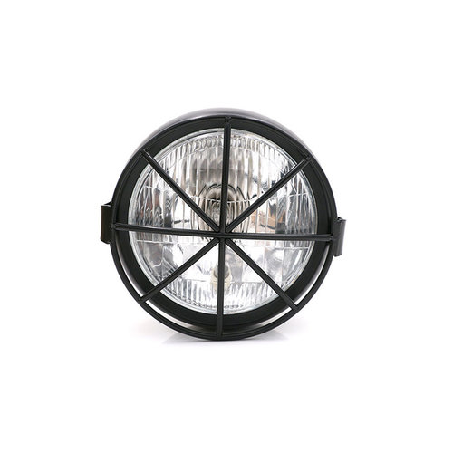 6.3" Headlight Black - Metal Type 14