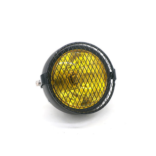 6.3" Headlight Yellow / Black - Metal Type 16