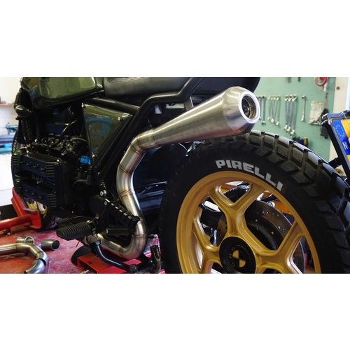 RMR Hochmontiertes Auspuff-Verbindungsrohr BMW K100 (Edelstahl)