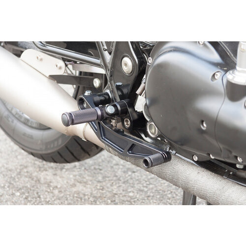 LSL Kawasaki W800 11-16 Kit de commandes reculées Noires/Argent