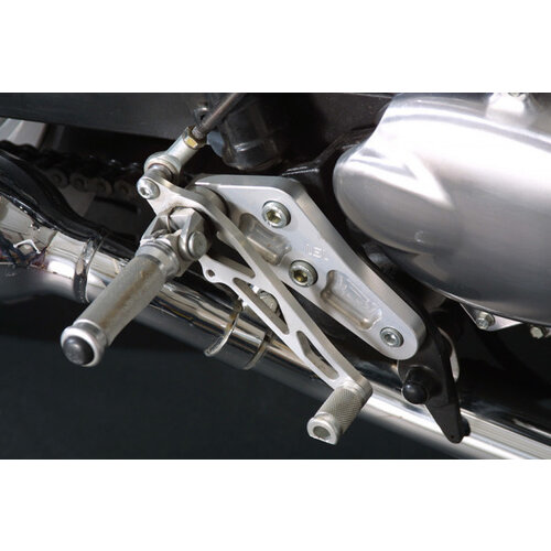 LSL Triumph Bonneville 01> Kit de commandes reculées Noires/Argent