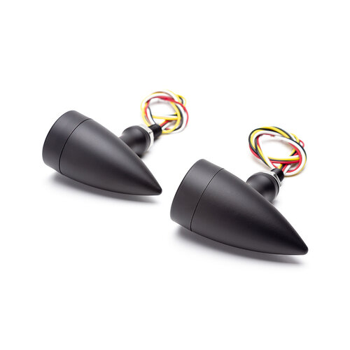 Black Bullet Alloy Integrierte LED-Stopp- / Rücklichter + Blinker