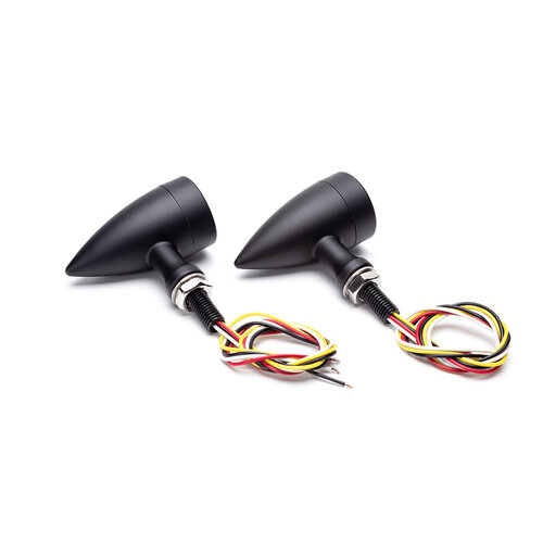 Black Bullet Alloy Integrated LED Stop / Tail Lights + Turn Signals