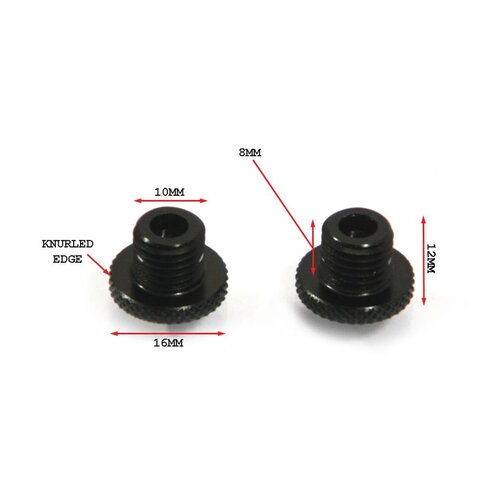 Mirror Block Off Plugs - 2 x M8 RH Threads